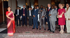 Indijska ambasadorka u Srbiji Narinder Čauhan prilikom obelezavanja Dana nezavisnosti Indije